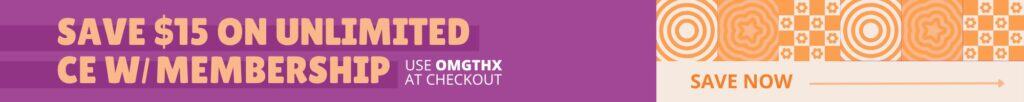 Take $15 off membership with code OMGTHX