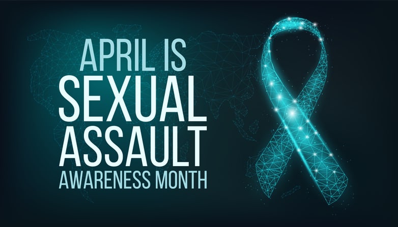 April is Sexual Assault Awareness Month banner template